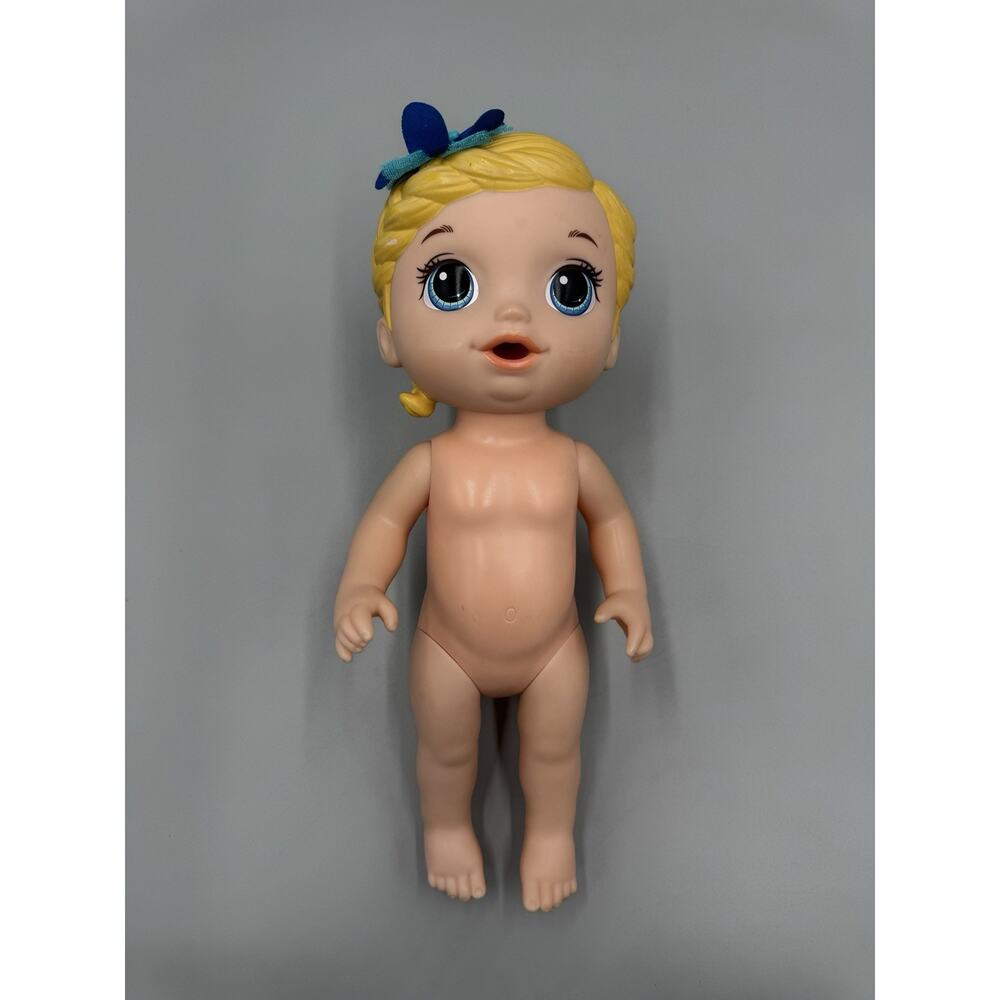 2017 Baby Alive Doll Blonde‎ Hair Blue Eyes Flower